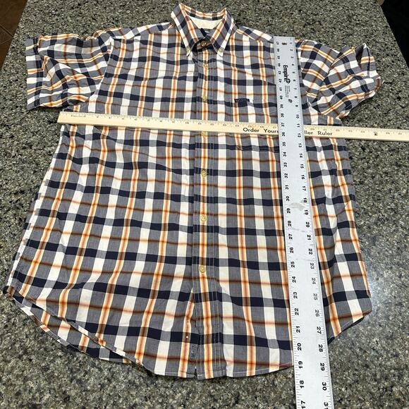 Chaps x Ralph Lauren Button Up Shirt Men Size M Blue Yellow Red Plaid Cotton - Picture 5 of 7